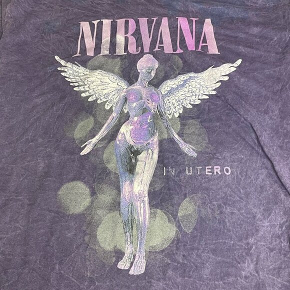 Nirvana In Utero Graphic T-Shirt Purple Sz 1X Cotton - Picture 3 of 4